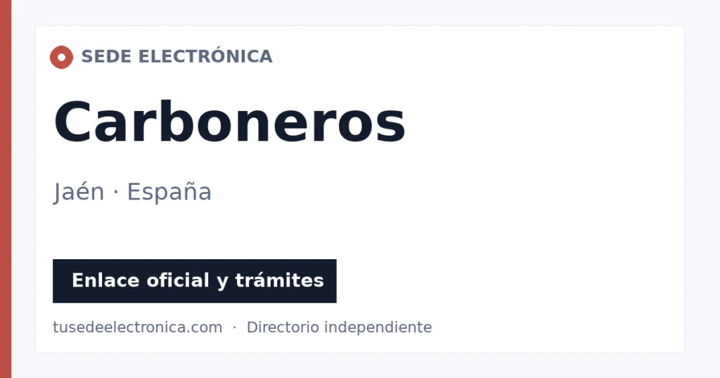 Sede electrónica de Carboneros, Jaén