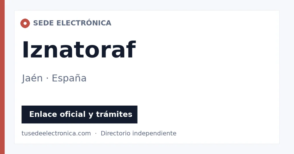 Sede electrónica de Iznatoraf, Jaén