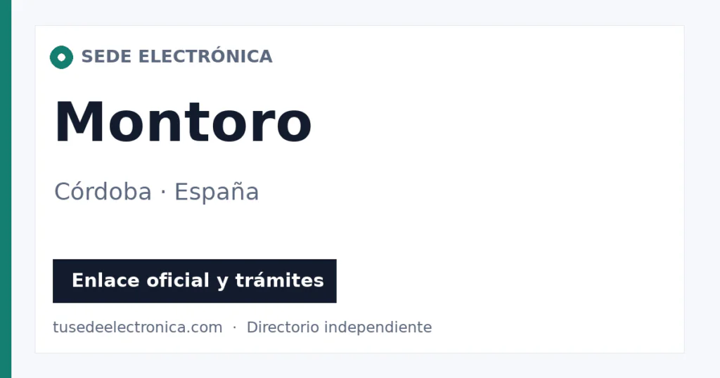 Sede electrónica de Montoro, Córdoba